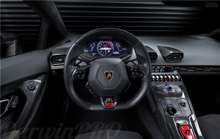 2015 - 2023 Lamborghini Huracan LP610 & LP580 & EVO Autoclave Carbon Fiber Center Steering Wheel Trim