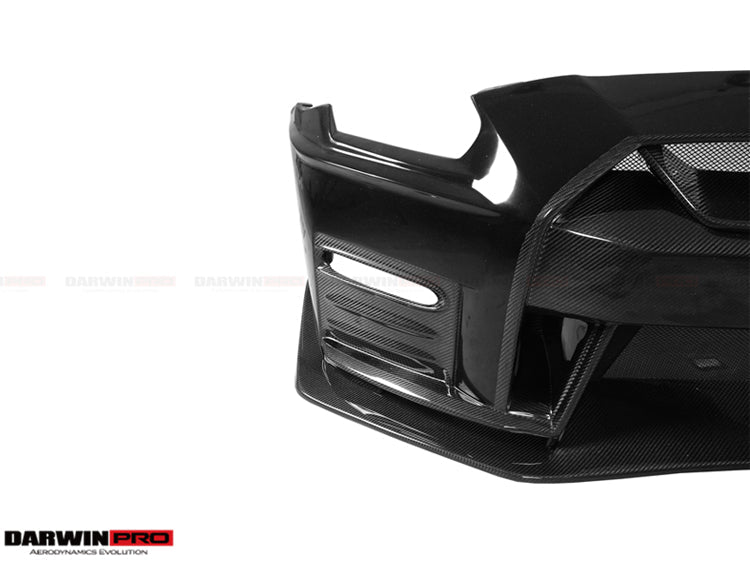 2017 - 2022 Nissan GTR R35 EBA NSM Style Partial Carbon Fiber Front Bumper