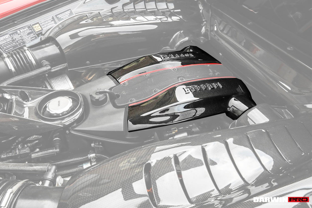 2015 - 2020 Ferrari 488 GTB/Spyder Dry Carbon Fiber Engine Cover Replacement