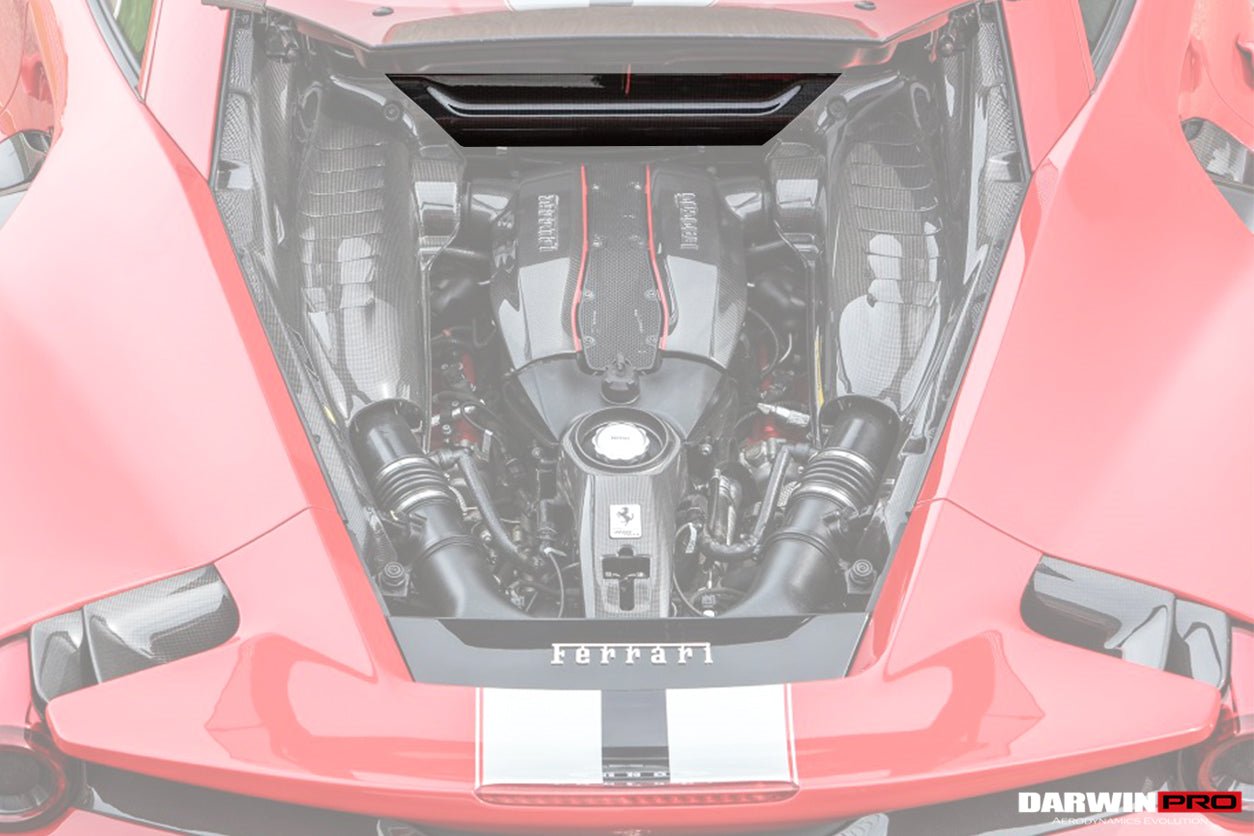 2015 - 2022 Ferrari 488 GTB&488 PISTA&F8 Dry Carbon Fiber Inner Underscreen panel Replacemnt