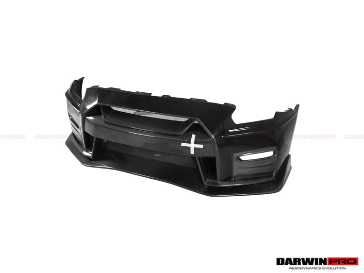 2017 - 2022 Nissan GTR R35 EBA NSM Style Partial Carbon Fiber Front Bumper