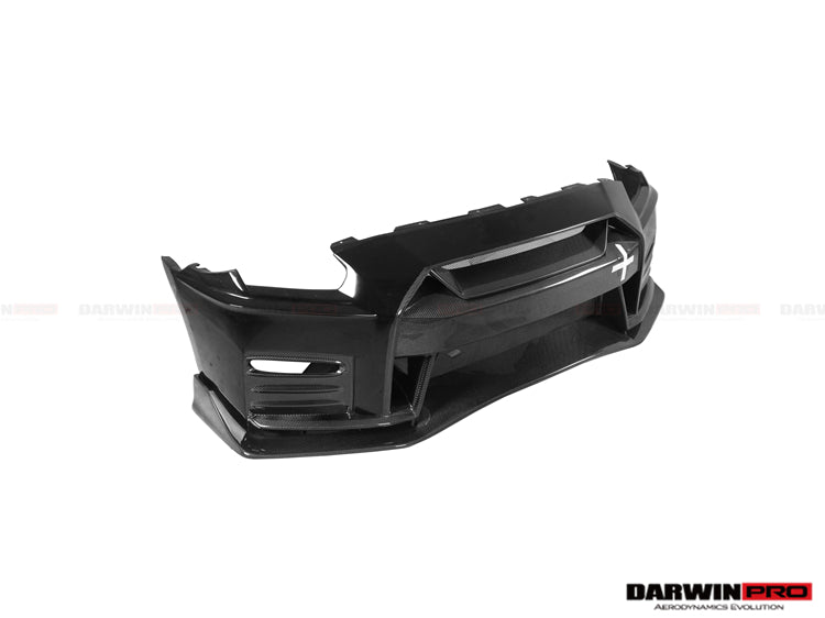 2017 - 2022 Nissan GTR R35 EBA NSM Style Partial Carbon Fiber Front Bumper