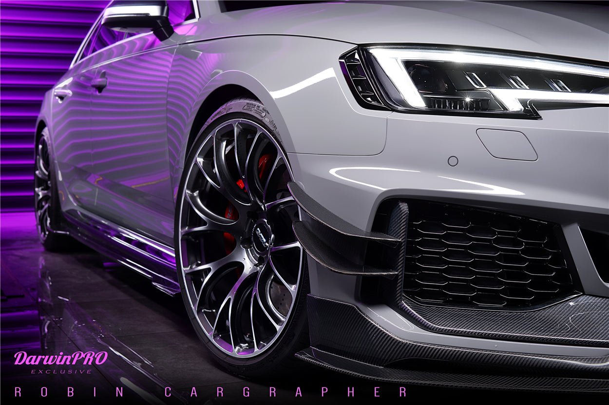 2017 - 2019 Audi RS4 B9 BKSS Style Front Canards
