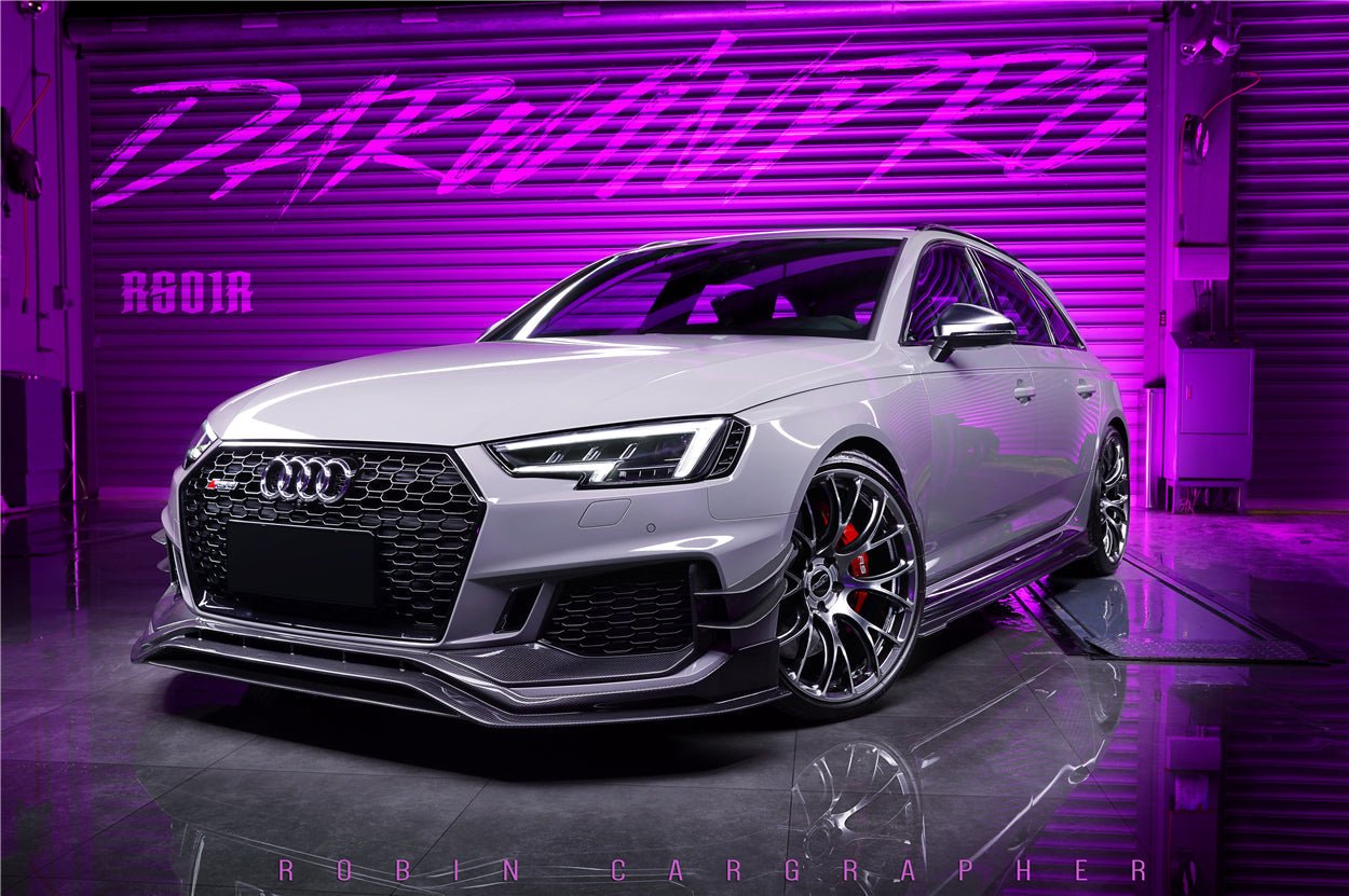 2017 - 2019 Audi RS4 B9 BKSS Style Front Canards