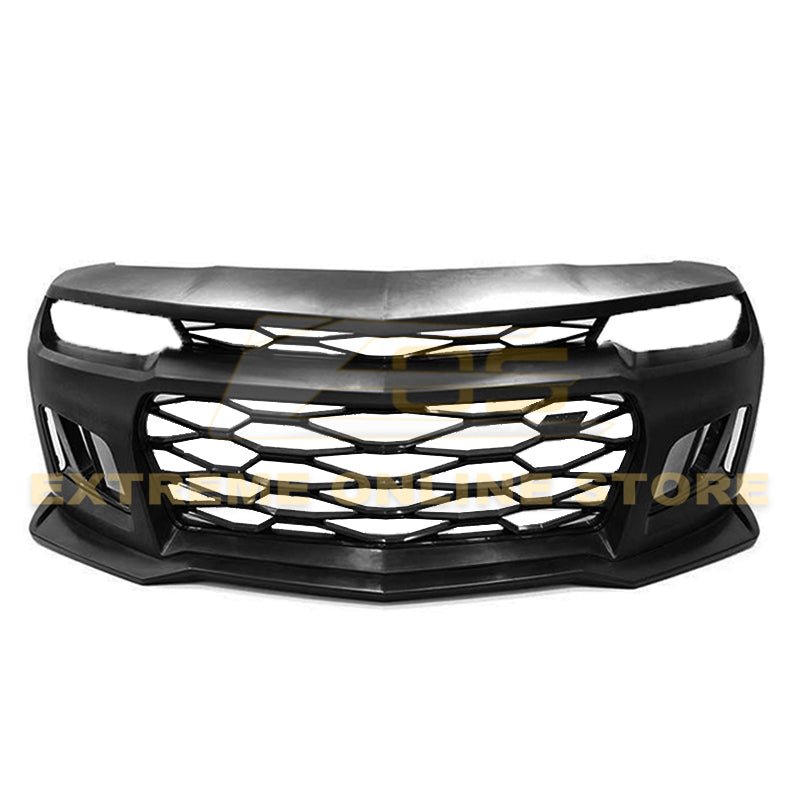 Chevrolet Camaro 6th Gen ZL1 Style Primed Black Front Bumper Kit 2016-2018