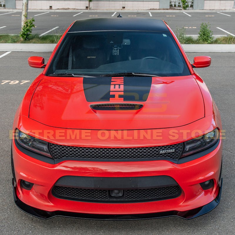 Dodge Charger SRT Style Gloss Black Front Splitter Lip 2015-2024