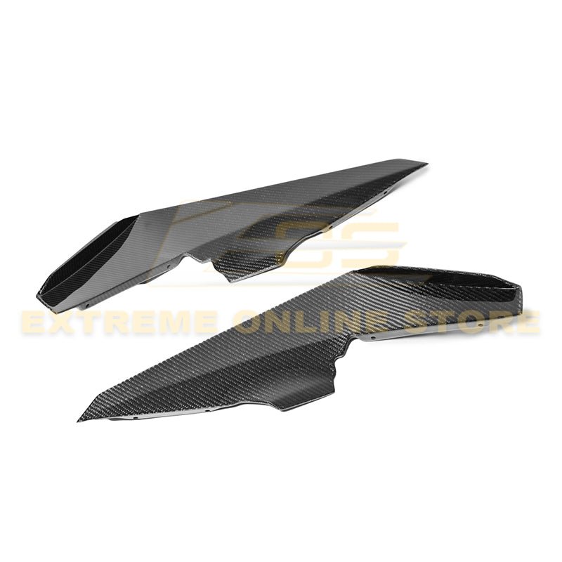 Chevrolet Camaro 6th Gen SS Style Black Carbon Front Bumper Side Canards 2016-2018