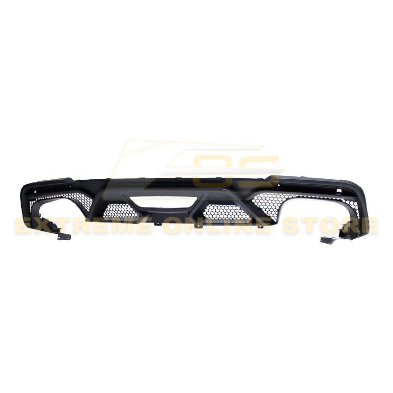 Ford Mustang S550 GT500 Style Rear Diffuser Quad Tips Primer Black 2018-2022