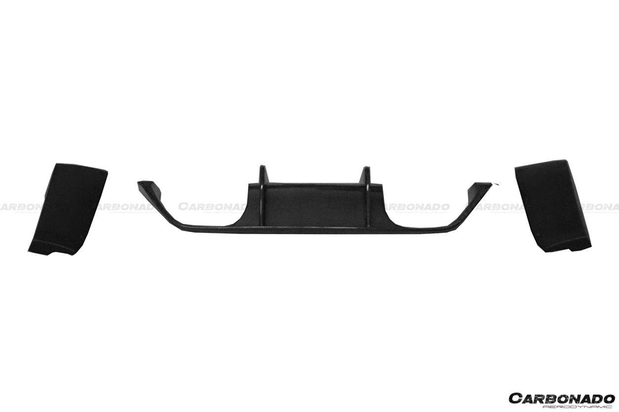 BMW M4 F82 F83 DE Style Carbon Fiber Rear Diffuser with Rear Caps 2014-2020
