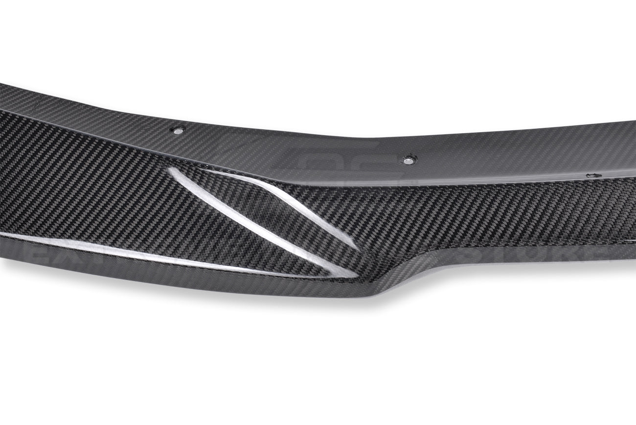 Chevrolet Camaro 6th Gen ZL1 Conversion Gloss Black Carbon Fiber Front Lip Splitter Side Skirts Kit 2019-2024