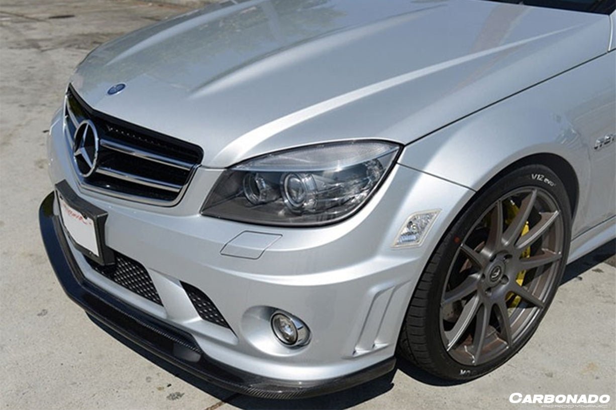 2008 - 2011 Mercedes Benz W204 C63 AMG AK Style Carbon Fiber Front Lip