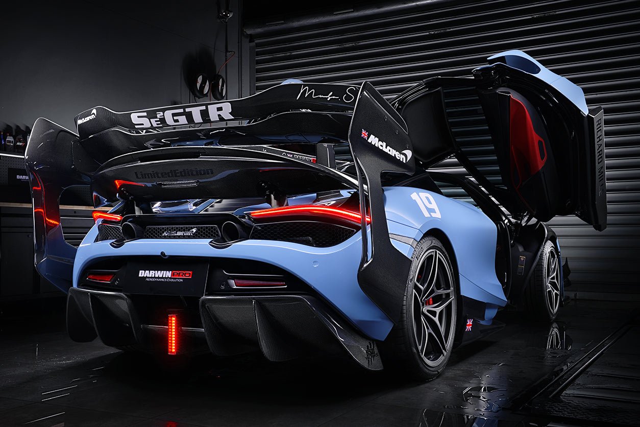 2017 - 2022 McLaren 720S Se²GTR Style Trunk Wing with Side Winglets