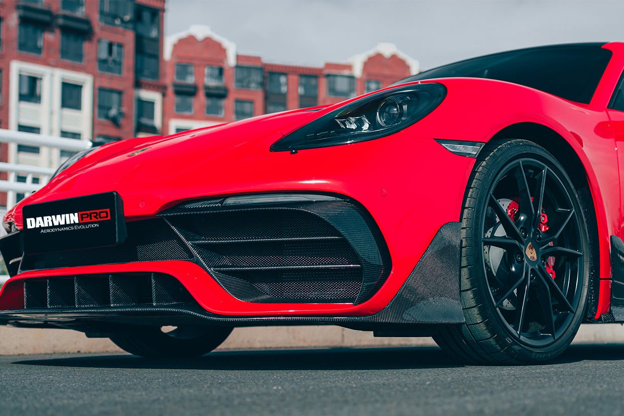 Porsche 718 Cayman & Boxster Stuttmate Carbon Fiber Front Bumper (2016-2020)