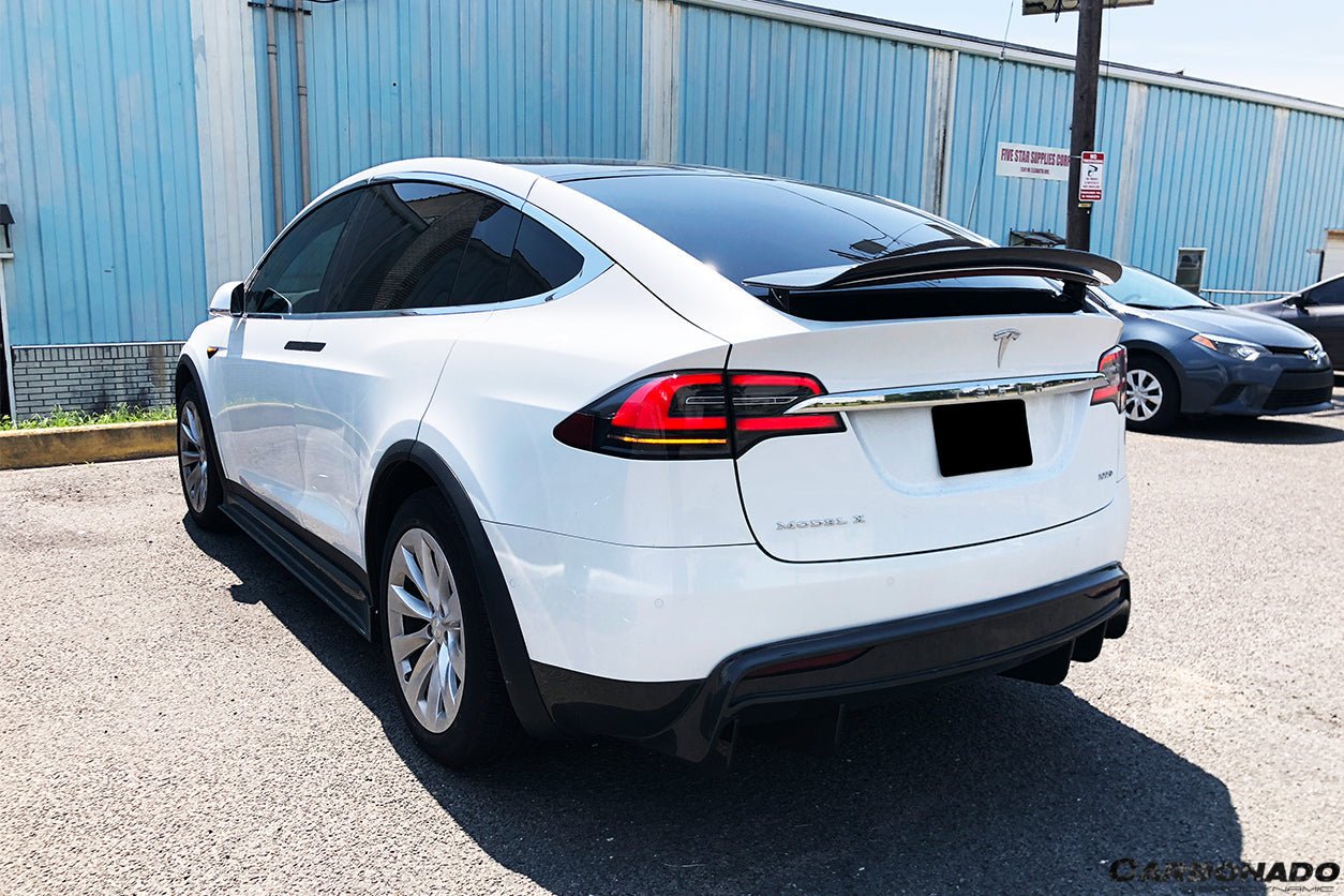 2016 - 2018 Tesla Model X SUV RZS Style Carbon Fiber Rear Diffuser