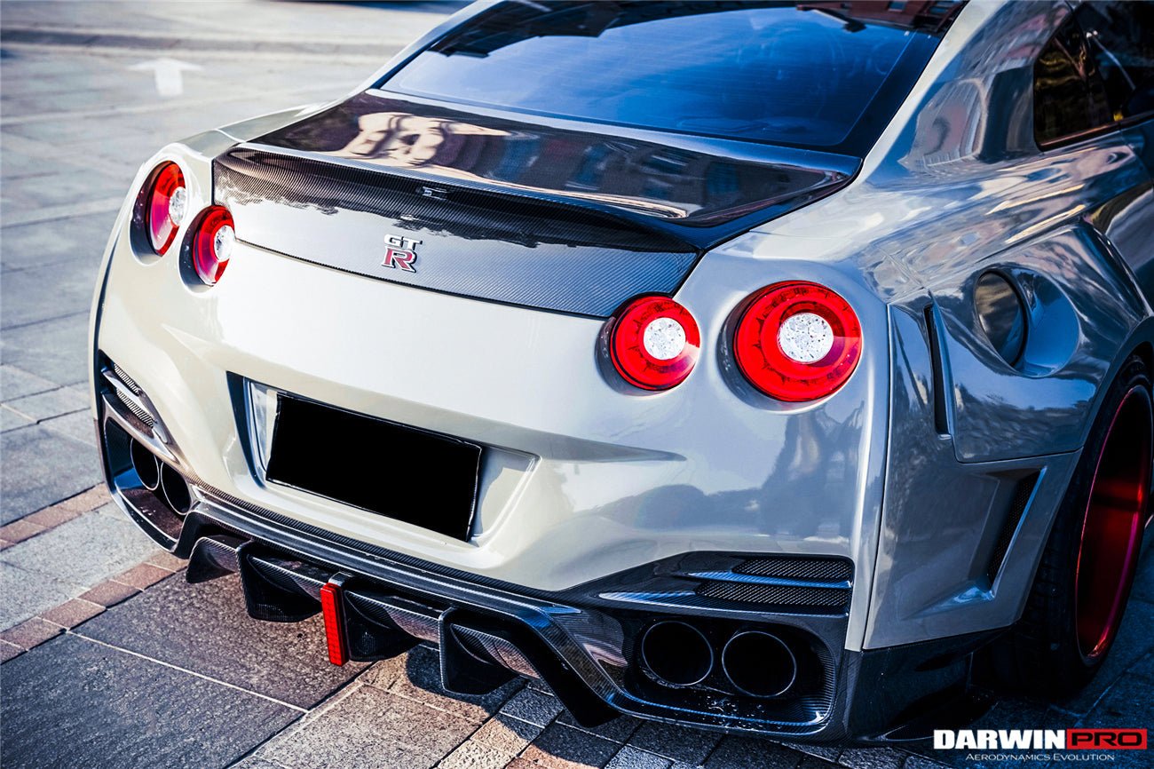 2008 - 2022 Nissan GTR R35 CBA & DBA & EBA BKSSII Style Rear Bumper with Diffuser & LED Light