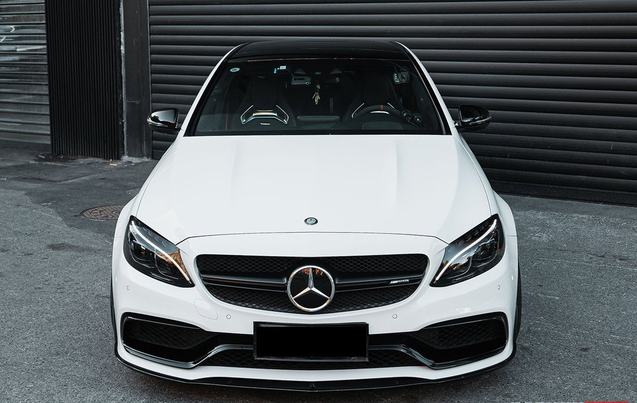 2015 - 2021 Mercedes Benz W205 C63/S AMG Sedan BKSS Style Carbon Fiber Front Lip