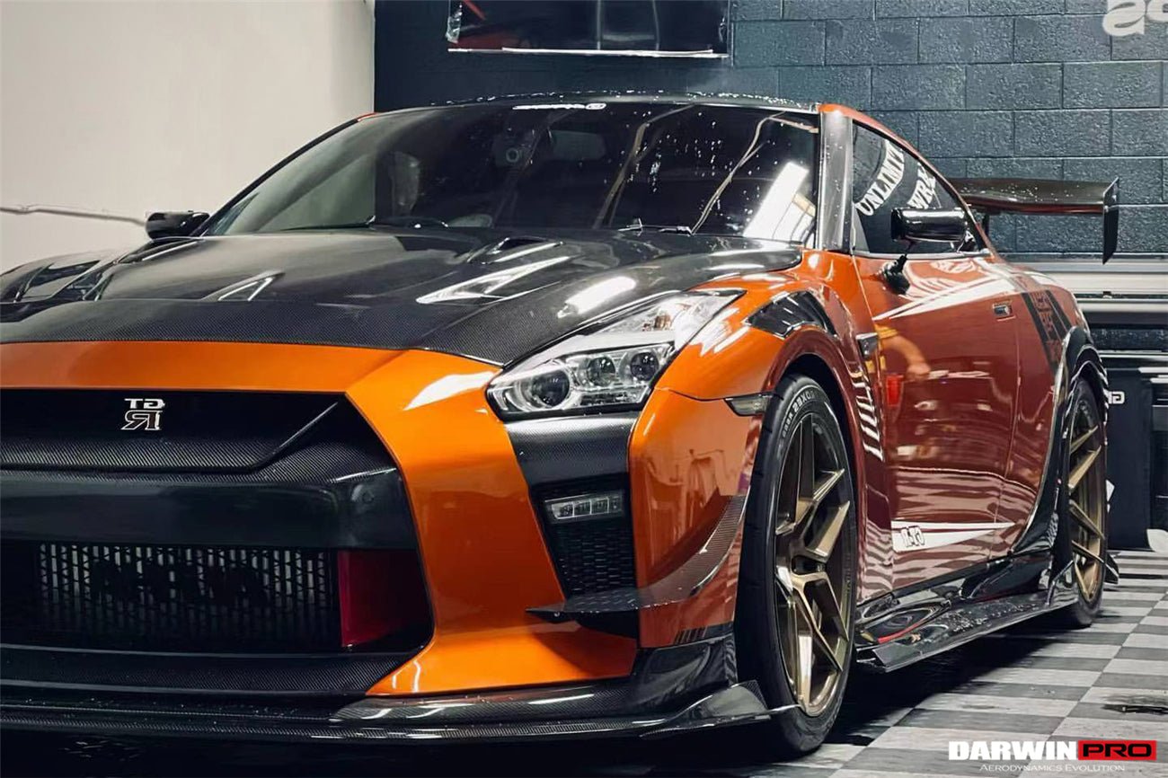 2017 - 2022 Nissan GTR R35 EBA BKSS Style Carbon Fiber Front Canards