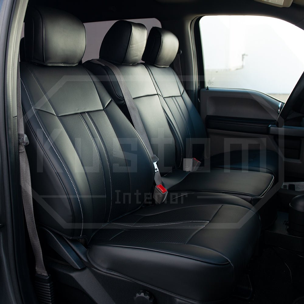 2015-20-ford-f-150-15-22-f-250-f-350-custom-interior-seat-coversGenuine Leather (Custom Order)