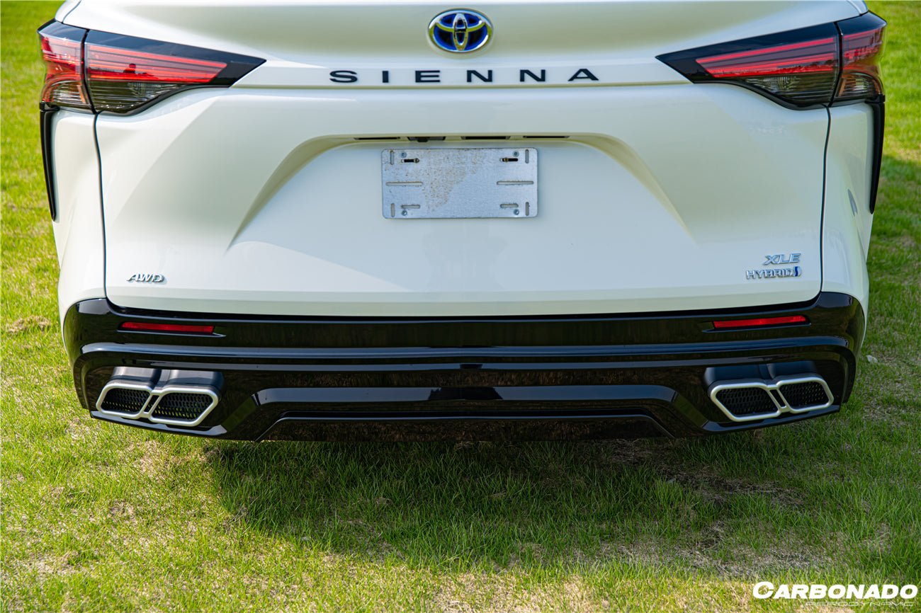 2021 - 2025 Toyota Sienna Thunder Style PP Rear Diffuser with Tips
