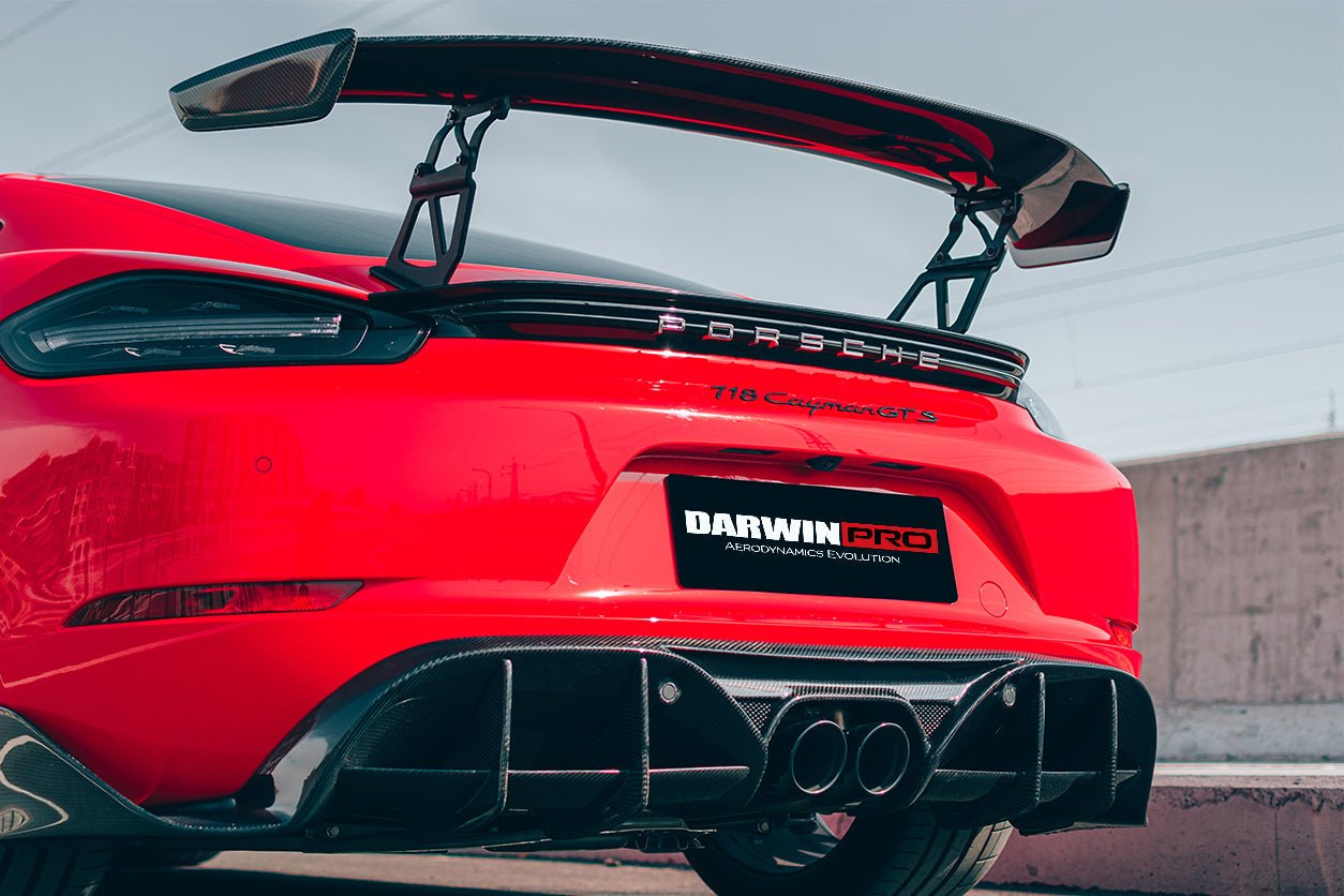 2016 - 2024 Porsche 718 Cayman & Boxster BKSS Style Carbon Fiber Trunk Spoiler