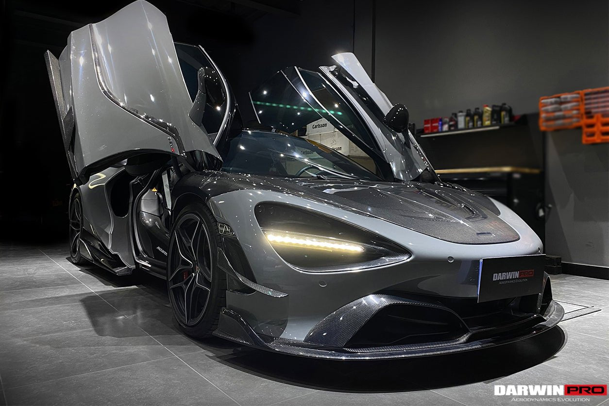 2017 - 2021 McLaren 720S Se²NWB Style Carbon Fiber Front Bumper Canards