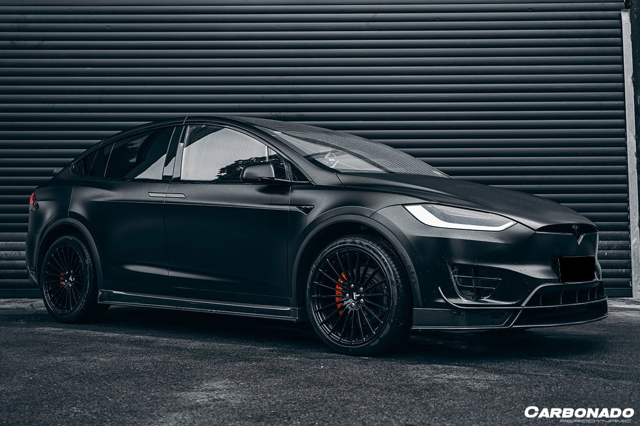 2016 - 2021 Tesla Model X SUV RZS Style Carbon Fiber Front Lip