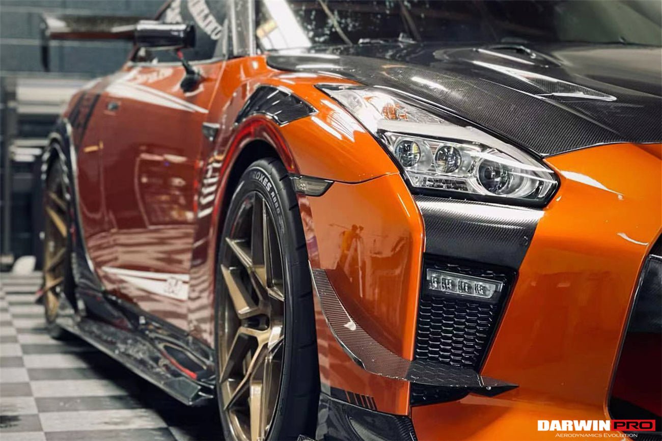 2017 - 2022 Nissan GTR R35 EBA BKSS Style Carbon Fiber Front Canards