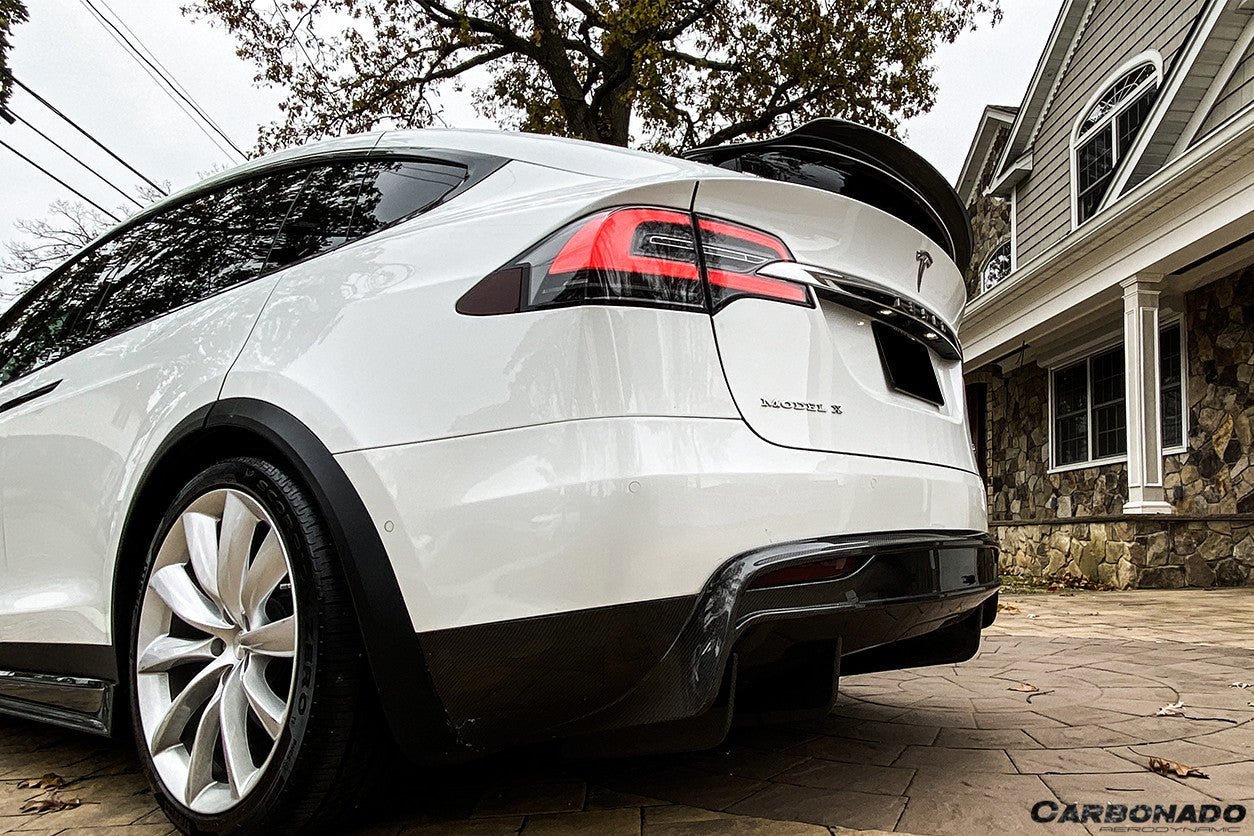 2016 - 2018 Tesla Model X SUV RZS Style Carbon Fiber Rear Diffuser