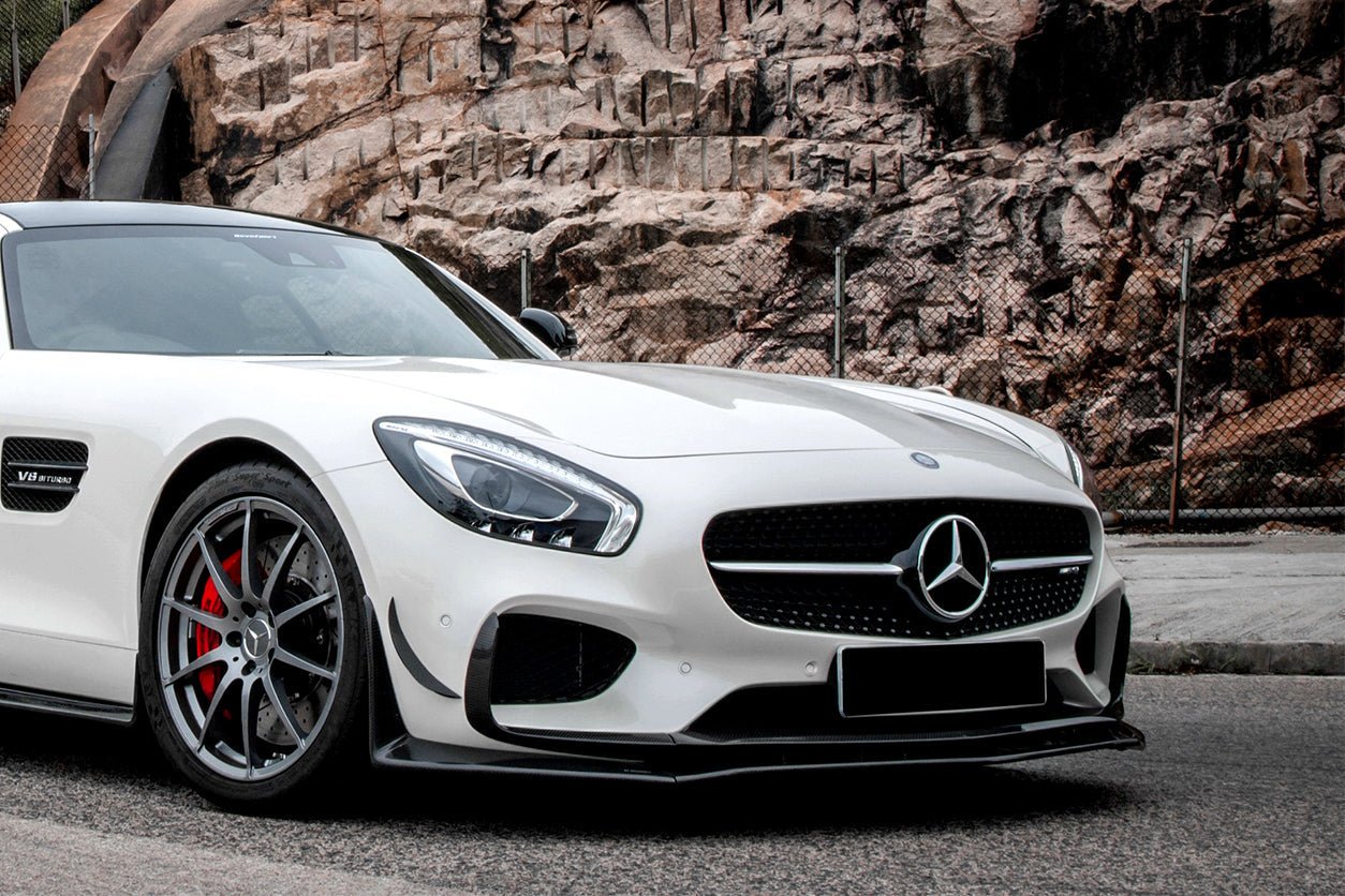 2015 - 2017 Mercedes Benz AMG GT/GTS RS Style Carbon Fiber Front Canards