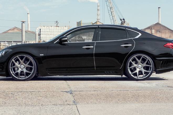 2011-2014 Infiniti Q70 WD Style Side Skirts - Carbonado