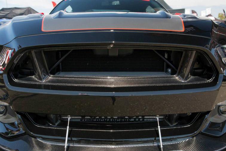 2015-2017 Ford Mustang TRU Style Carbon Fiber Front Bumper Up-Grille
