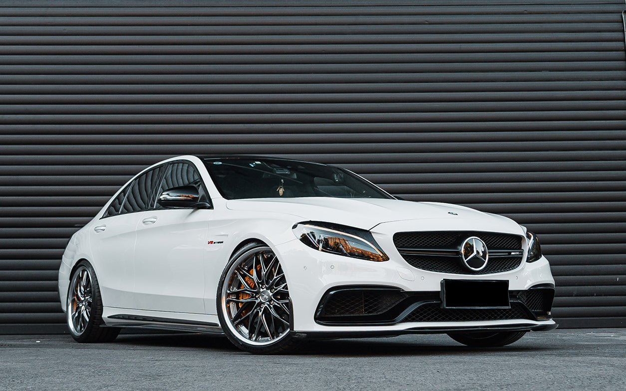 2015 - 2021 Mercedes Benz W205 C63/S AMG Sedan BKSS Style Carbon Fiber Front Lip