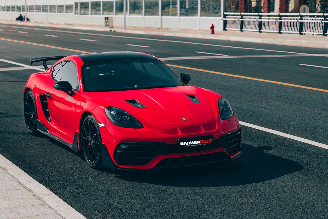 2012 - 2024 Porsche 718 & 981 Cayman & Boxster GT2RS Style Carbon Fiber Hood