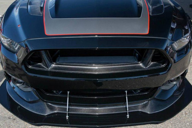 2015-2017 Ford Mustang TRU Style Carbon Fiber Front Bumper Up-Grille