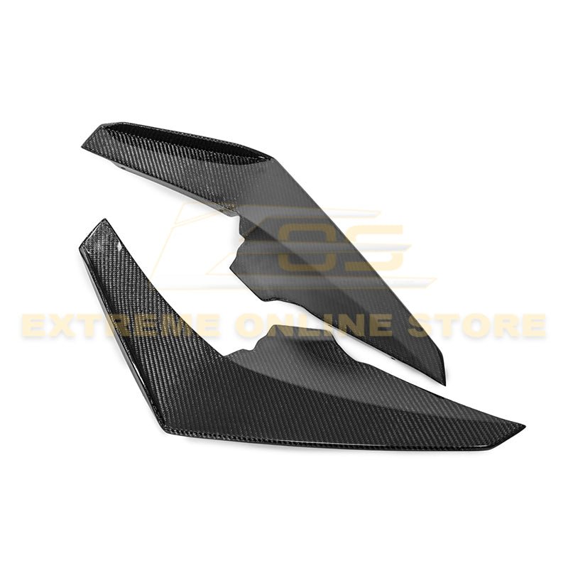 Chevrolet Camaro 6th Gen SS Style Black Carbon Front Bumper Side Canards 2016-2018