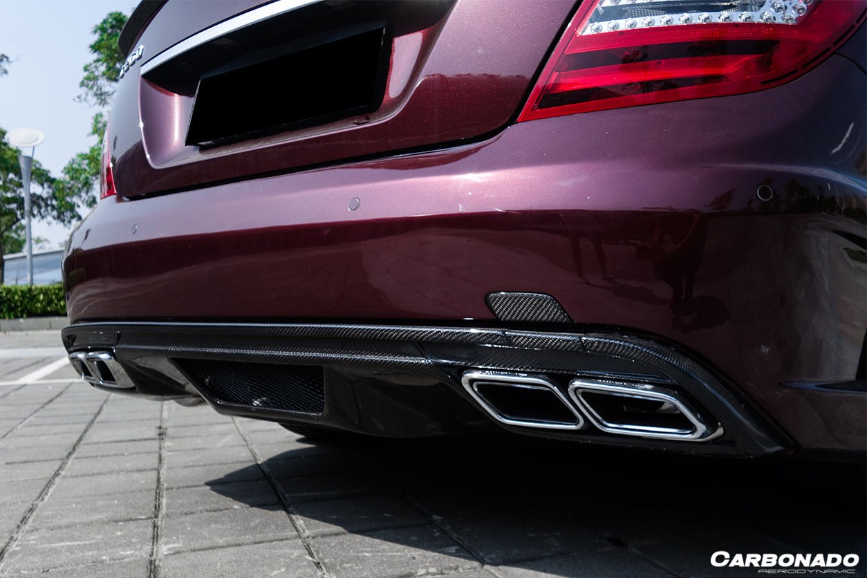 2008 - 2014 Mercedes Benz C Class W204 P Style Rear Bumper with Exhaust tips