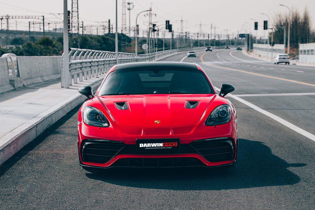 Porsche 718 Cayman & Boxster Stuttmate Carbon Fiber Front Bumper (2016-2020)