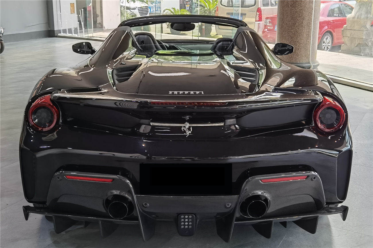 2015 - 2020 Ferrari 488 Spyder Pista Style Rear Bumper & Wing