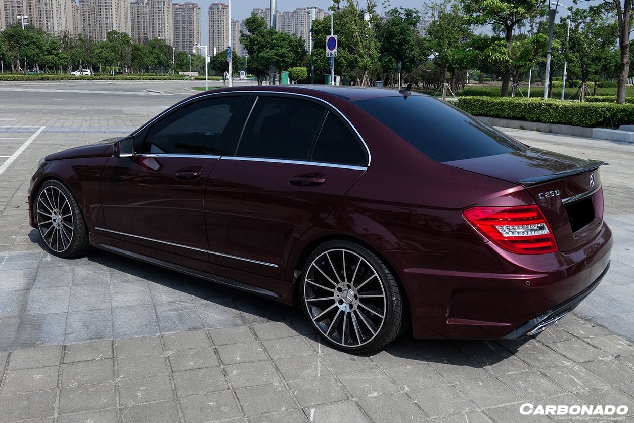 2008 - 2014 Mercedes Benz C Class W204 P Style Rear Bumper with Exhaust tips