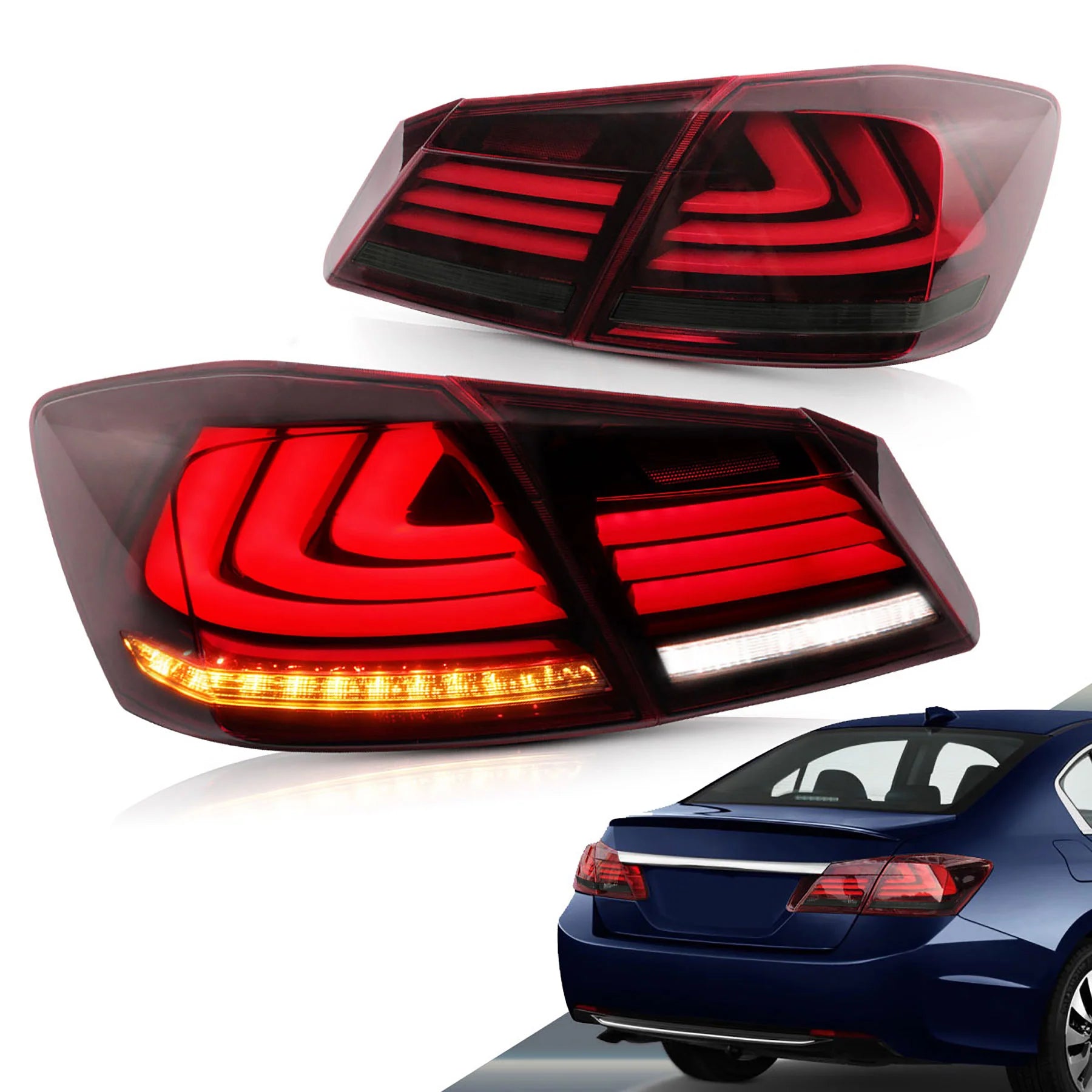 Honda Accord W/ Sequential Turn Signals LED Taillights 2013 - 2015