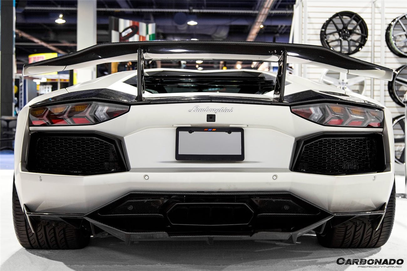2011 - 2016 Lamborghini Aventador LP700 LP740 Coupe/Roadster DC Style Carbon Fiber Rear Diffuser