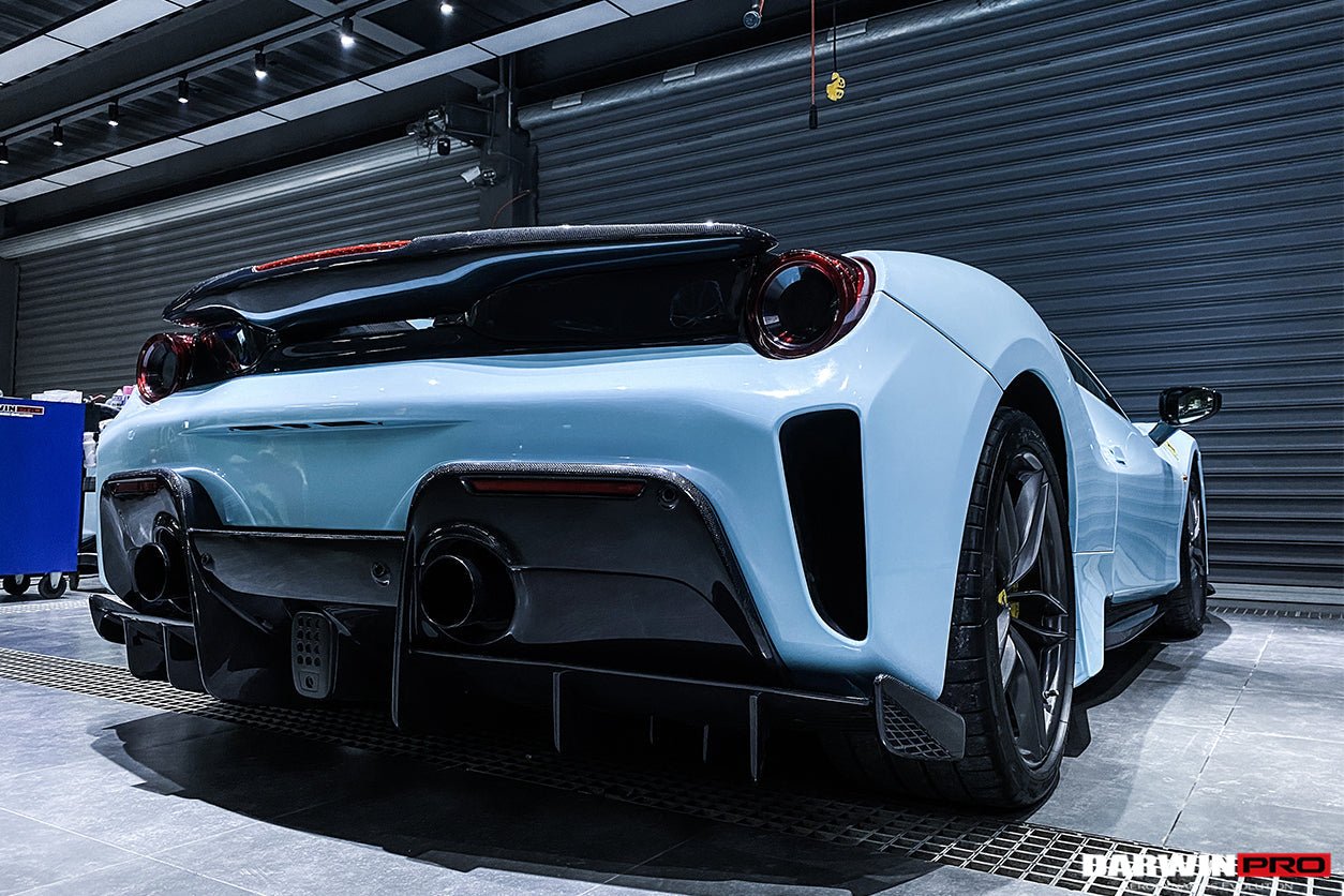 2015 - 2020 Ferrari 488 GTB Pista Style Rear Bumper & Wing