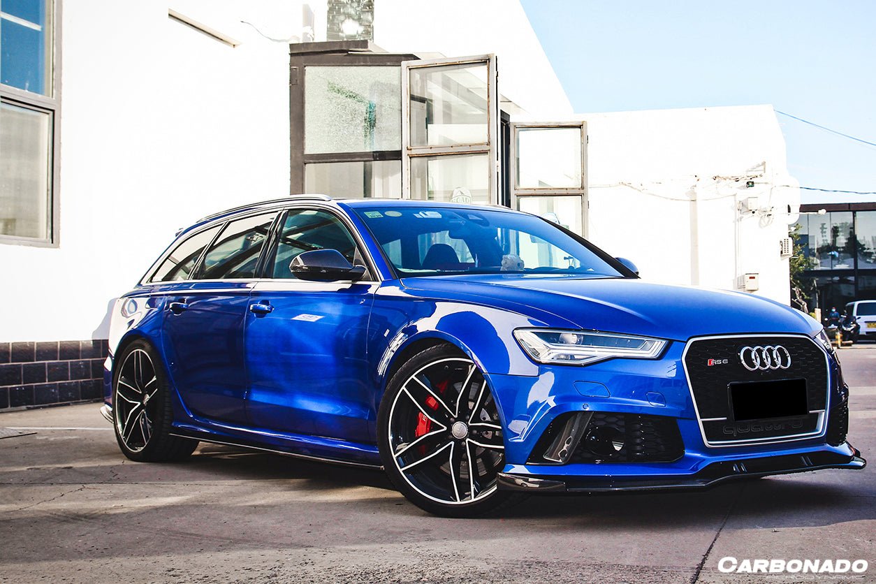 2013 - 2018 Audi RS6 Avant BS Style Carbon Fiber Front Bumper Caps