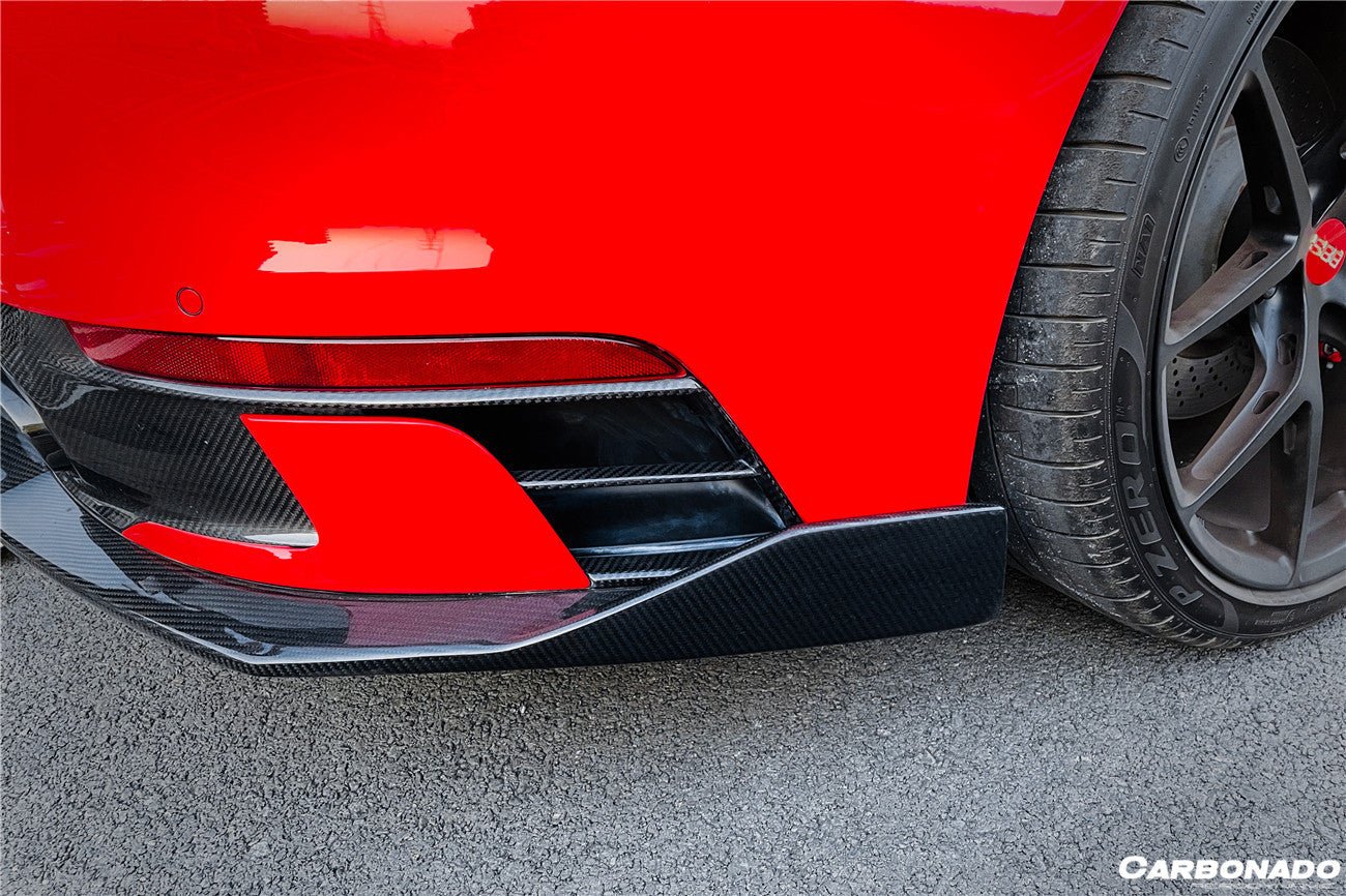 2019 - 2023 Porsche 911 992 Carrera & Targa Sport Design Bumper WP Style Dry Carbon Fiber Rear Lip