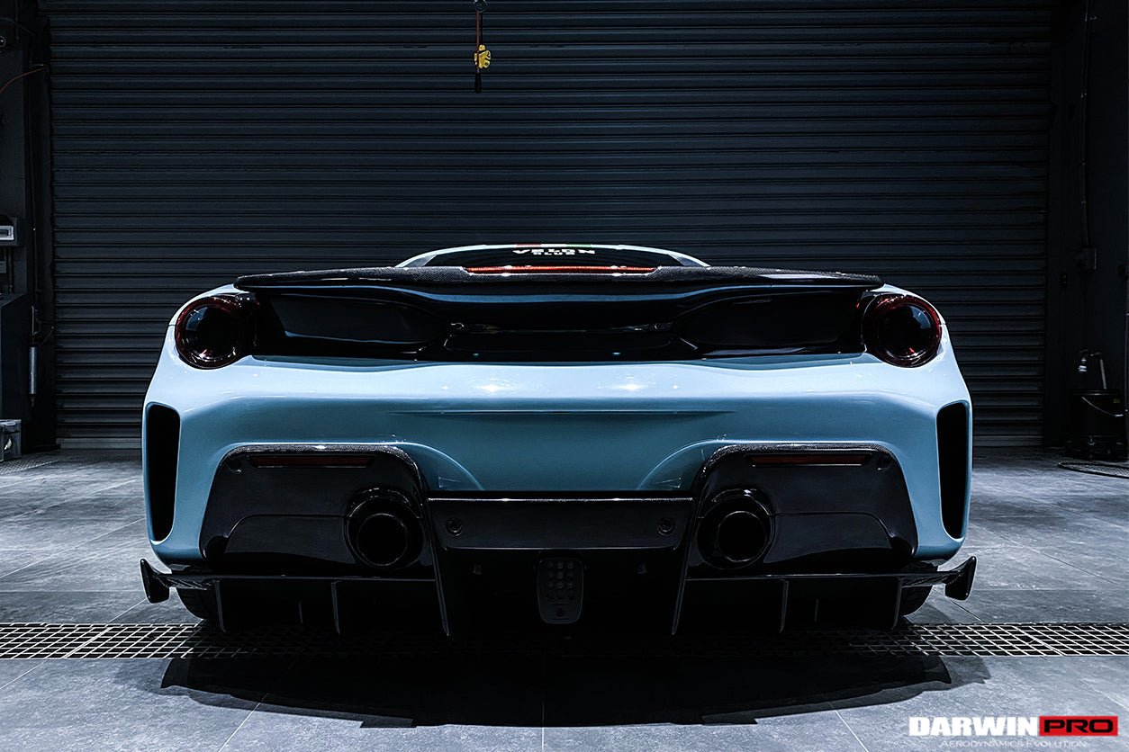 2015 - 2020 Ferrari 488 GTB Pista Style Rear Bumper & Wing