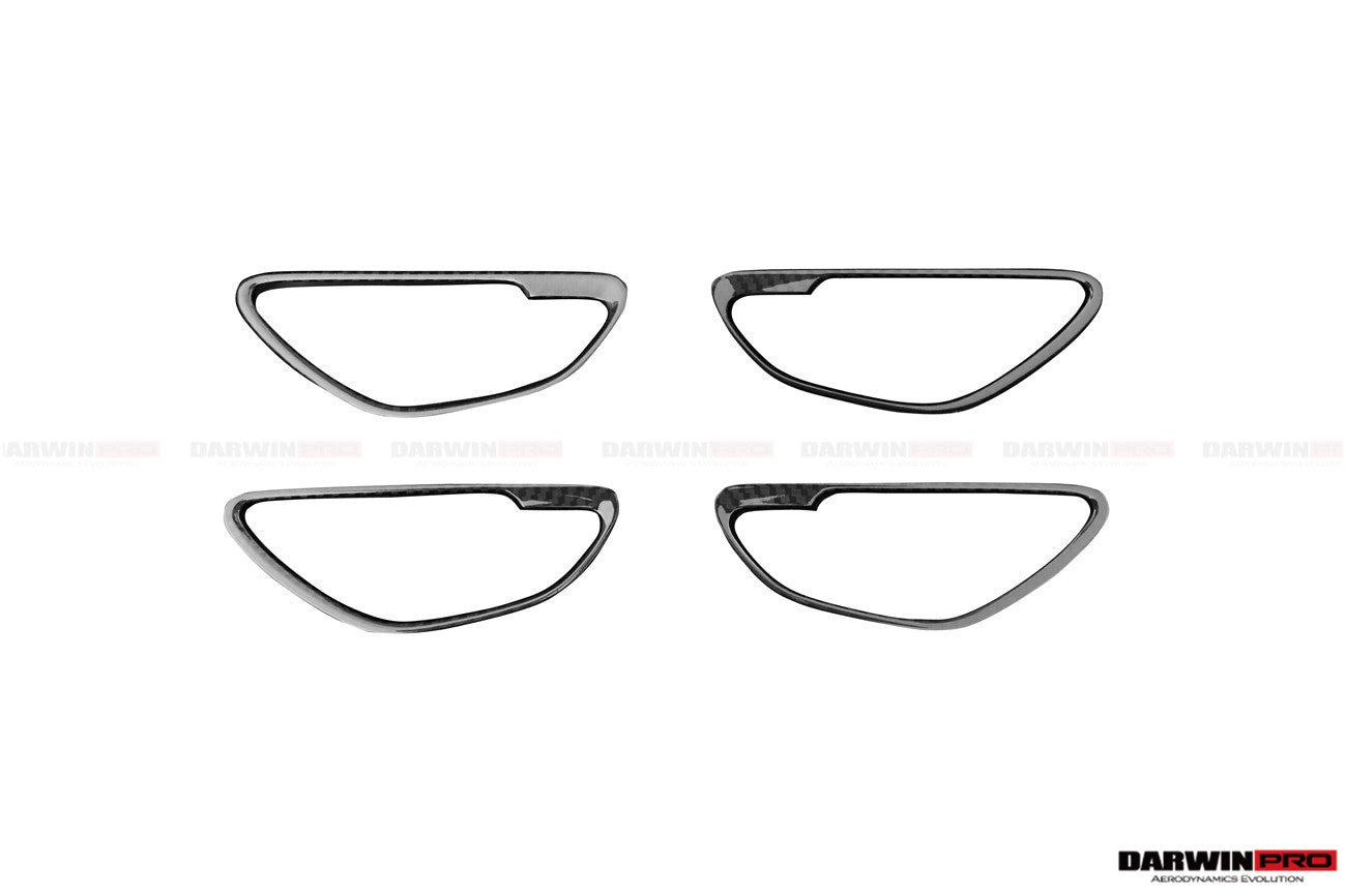 2015 - 2021 Mercedes Benz W205 C Class GLC X253 Carbon Fiber Interior Door Handle Cover Trim