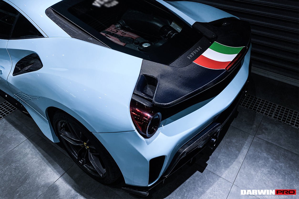 2015 - 2020 Ferrari 488 GTB Pista Style Rear Bumper & Wing