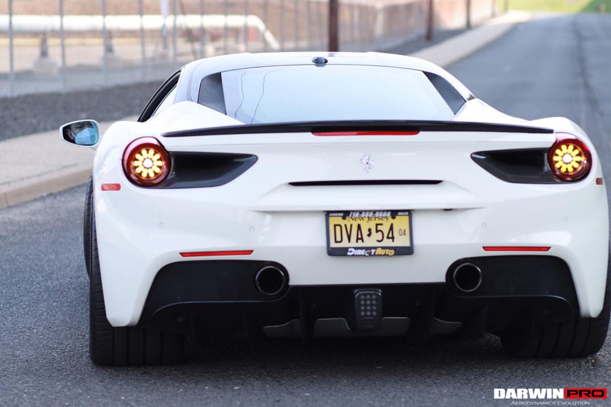 2015 - 2020 Ferrari 488 GTB BKSS Style Carbon Fiber Trunk Spoiler