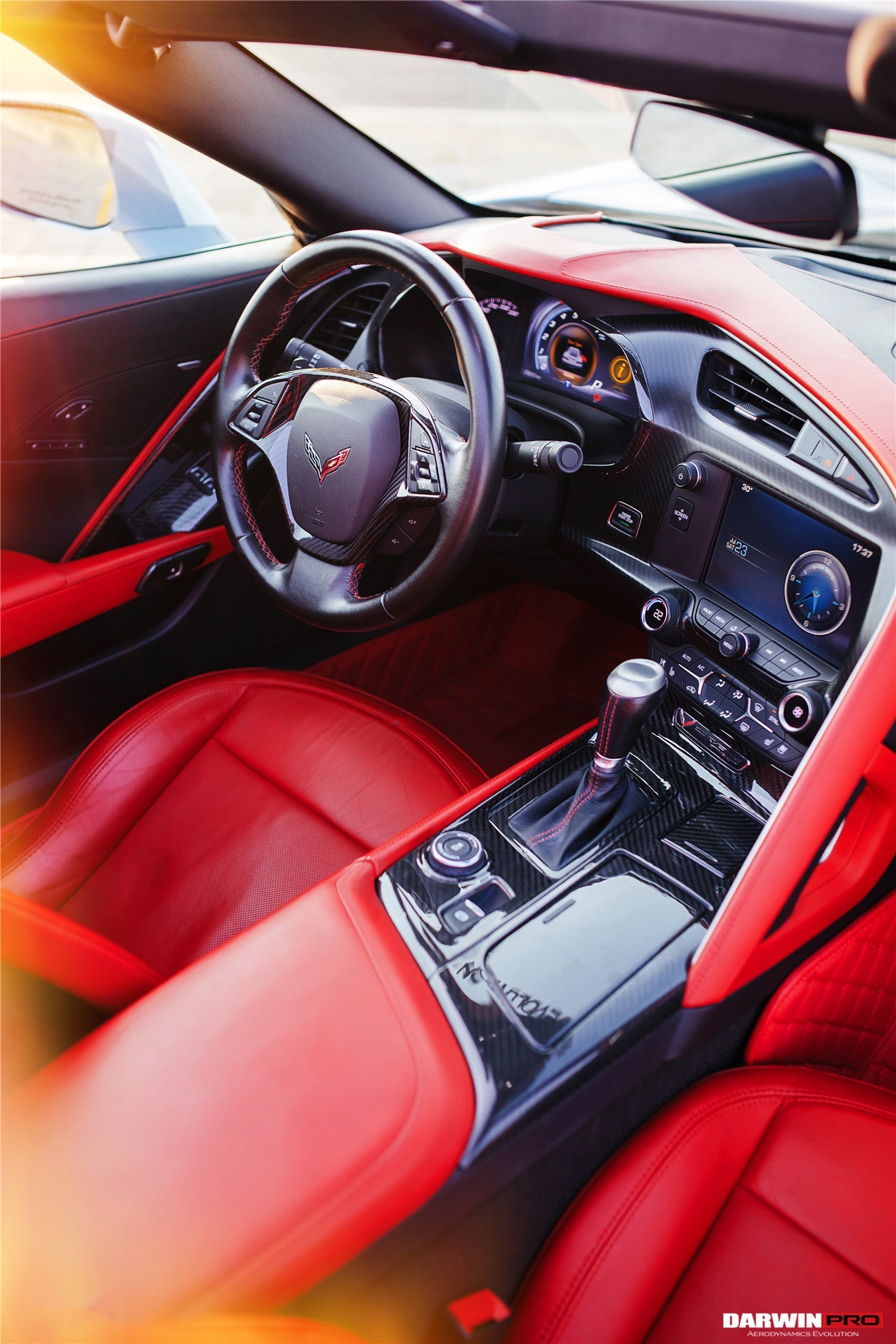 2013 - 2019 Corvette C7 Z06 Grandsport Dry Carbon Fiber Interior Cup Holder Cover Panel Trim