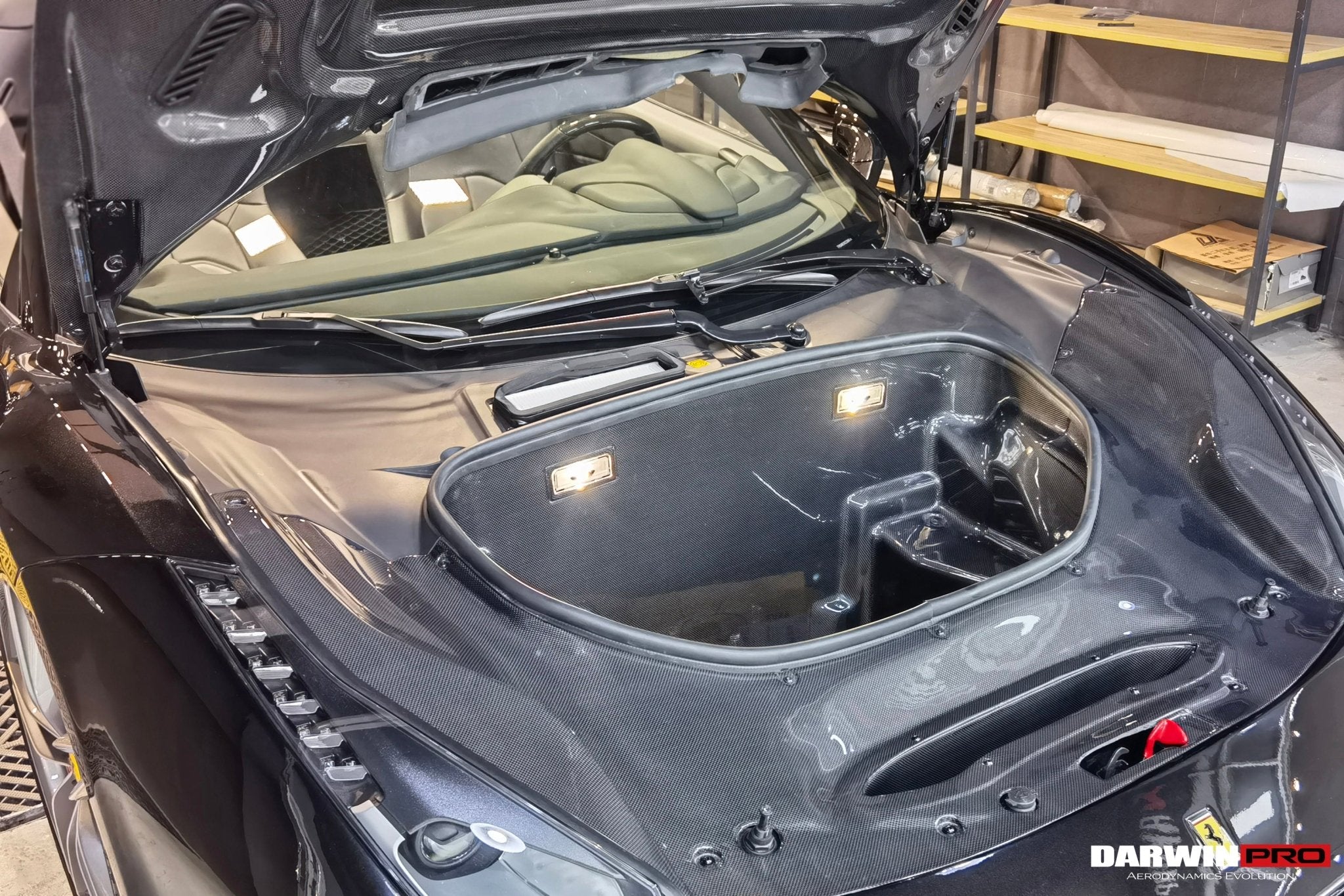 2015 - 2020 Ferrari 488 GTB & Spyder Pista Style Front Bumper Set W/ Hood